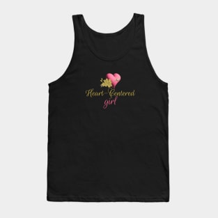 Heart Centered Girl Text Illustration Tank Top